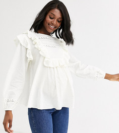 Лонгслив с оборками и кружевной вставкой ASOS DESIGN Maternity