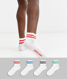 Набор из 4 пар спортивных носков с полосой Jack & Jones