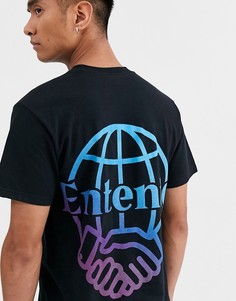 Черная футболка с логотипом омбре Entente