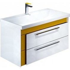 Тумба под раковину IDDIS Color Plus 90 белый/горчичный (COL90Y0i95)