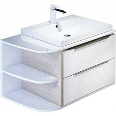 Тумба под раковину IDDIS Calipso 80 белый/дерево, полки слева (CAL80W0i95)