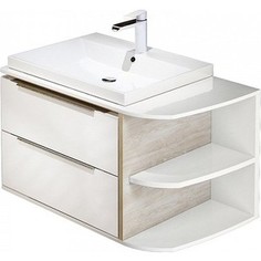 Тумба под раковину IDDIS Calipso 80 белый/дерево, полки справа (CAL80WRi95)