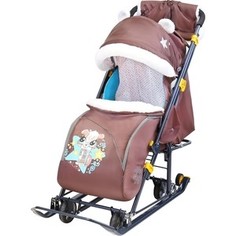 Санки коляски Ника детям 7-6 (С Бельчонком Шоколадный) НД7-6/12 Nika