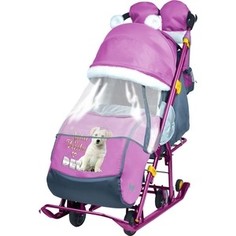 Санки коляски Ника детям 7-2 (Dog Орхидея) Nika