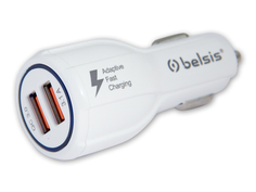 Зарядное устройство Belsis Quick Charge QC 3.0 2xUSB 5.1A White BS1310