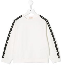 Elisabetta Franchi La Mia Bambina толстовка с искусственным жемчугом