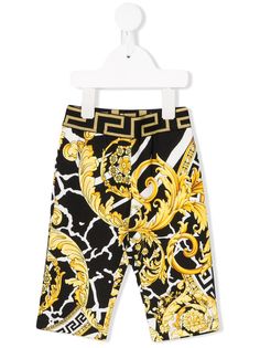 Versace Kids брюки с принтом Barocco