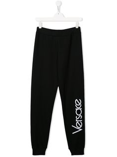 Young Versace спортивные брюки с вышитым логотипом