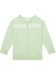 Burberry Kids кашемировый костюм-двойка с логотипом