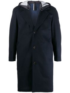 Low Brand однобортное пальто с капюшоном
