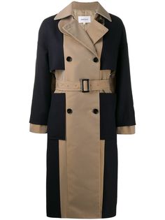 Enföld двубортное пальто с контрастными вставками