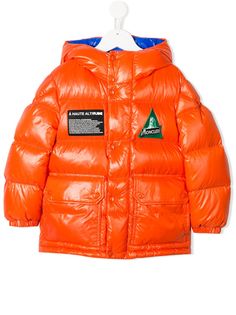 Moncler Kids пуховик Outdoors с нашивками