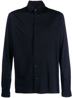 Caruso однотонная рубашка с длинными рукавами