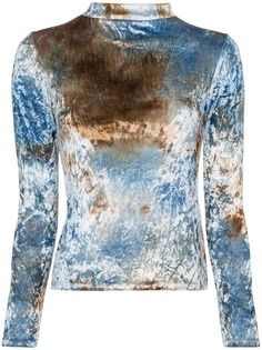 Collina Strada бархатный топ с принтом тай-дай