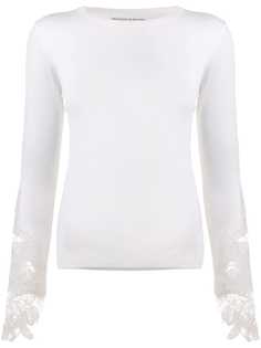 Ermanno Scervino трикотажный топ с кружевными вставками