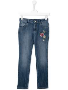 Roberto Cavalli Junior джинсы Charm с вышивкой