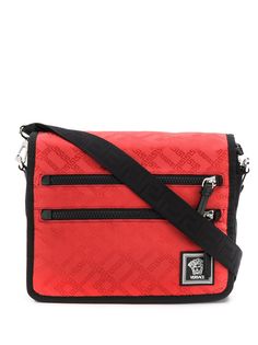 Versace сумка-мессенджер с принтом Greca Argyle