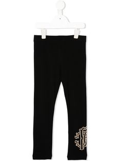 Roberto Cavalli Junior декорированные легинсы с логотипом