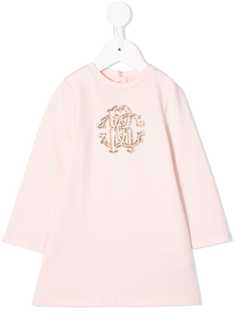 Roberto Cavalli Junior платье-толстовка с декорированным логотипом