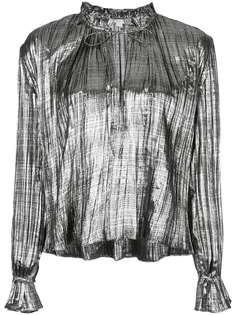 Jonathan Simkhai блузка свободного кроя с эффектом металлик
