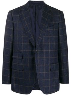 Caruso пиджак в клетку Windowpane