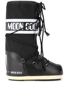 Moon Boot дутые сапоги с кулиской и логотипом