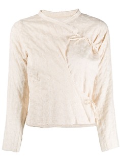Junya Watanabe Comme des Garçons Pre-Owned блузка с запахом 2000-х годов