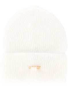 Versace safety-pin ribbed beanie