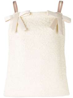 Nº21 фактурный топ с бантами