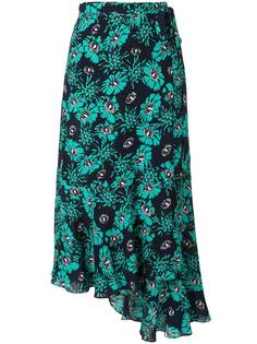 Markus Lupfer юбка миди асимметричного кроя с цветочным принтом