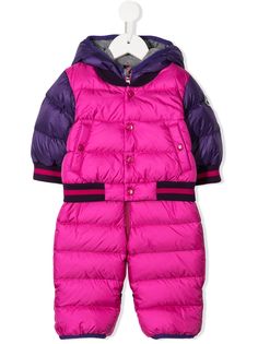 Moncler Kids дутый комбинезон