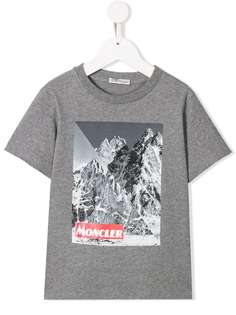 Moncler Kids футболка с принтом