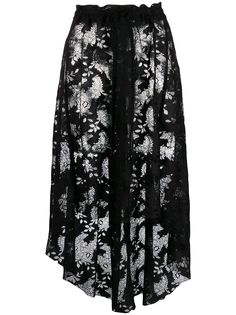 Ann Demeulemeester юбка асимметричного кроя с кружевом