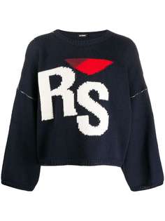 Raf Simons укороченный джемпер с логотипом