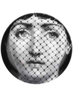 Fornasetti декоративная тарелка с принтом
