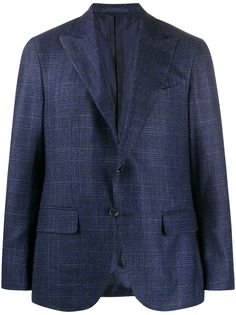 Caruso твиловый пиджак в клетку тартан