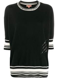 Ermanno Scervino кашемировый топ с отделкой в полоску