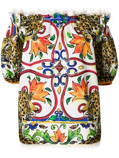 Dolce & Gabbana блузка с принтом Majolica
