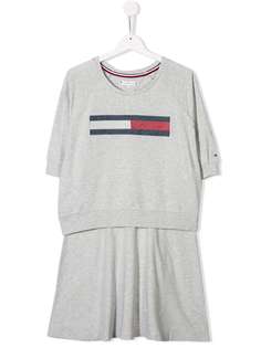 Tommy Hilfiger Junior платье-свитер с логотипом