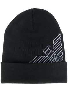 Emporio Armani шапка бини с логотипом