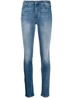 KARL LAGERFELD DENIM logo stripe skinny jeans