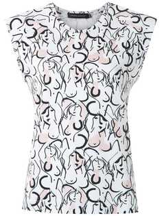 Andrea Marques блузка со структурированными плечами и рукавами-реглан