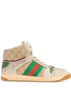 Gucci высокие кроссовки Virtus с узором GG Supreme