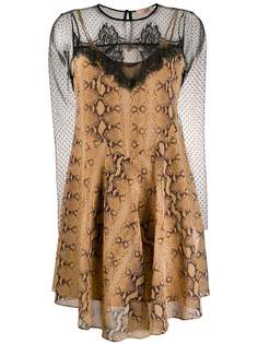 Twin-Set платье со змеиным принтом