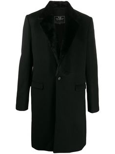 Unconditional однобортное пальто с контрастным воротником