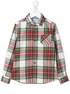 Mc2 Saint Barth Kids рубашка Chamonix в клетку тартан