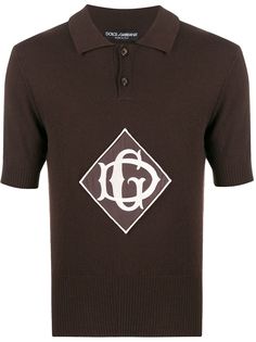 Dolce & Gabbana трикотажная рубашка-поло с логотипом