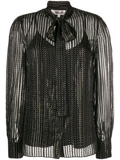 Diane von Furstenberg блузка на пуговицах с эффектом металлик