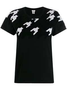 Comme Des Garçons Noir Kei Ninomiya двухцветная футболка в технике пэчворк