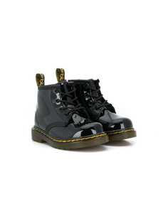 Dr. Martens Kids лакированные ботинки на шнуровке